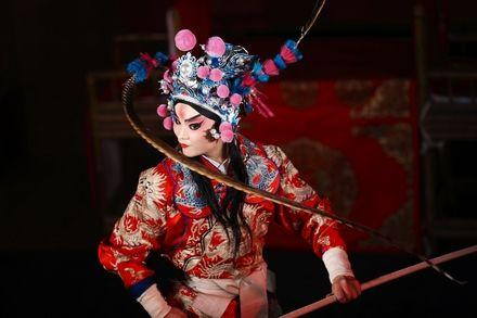 Peacock feather dancing skill.