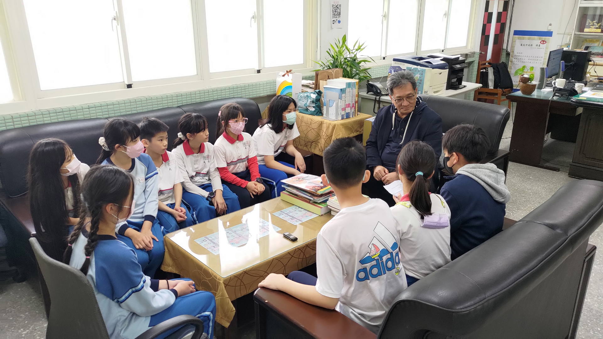 The principal answered the questions with detailed explanations.