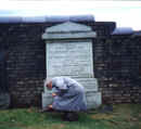 Dr. David Landsborough IV was weeding for Dr. Landsboroughs tomb, 1999.